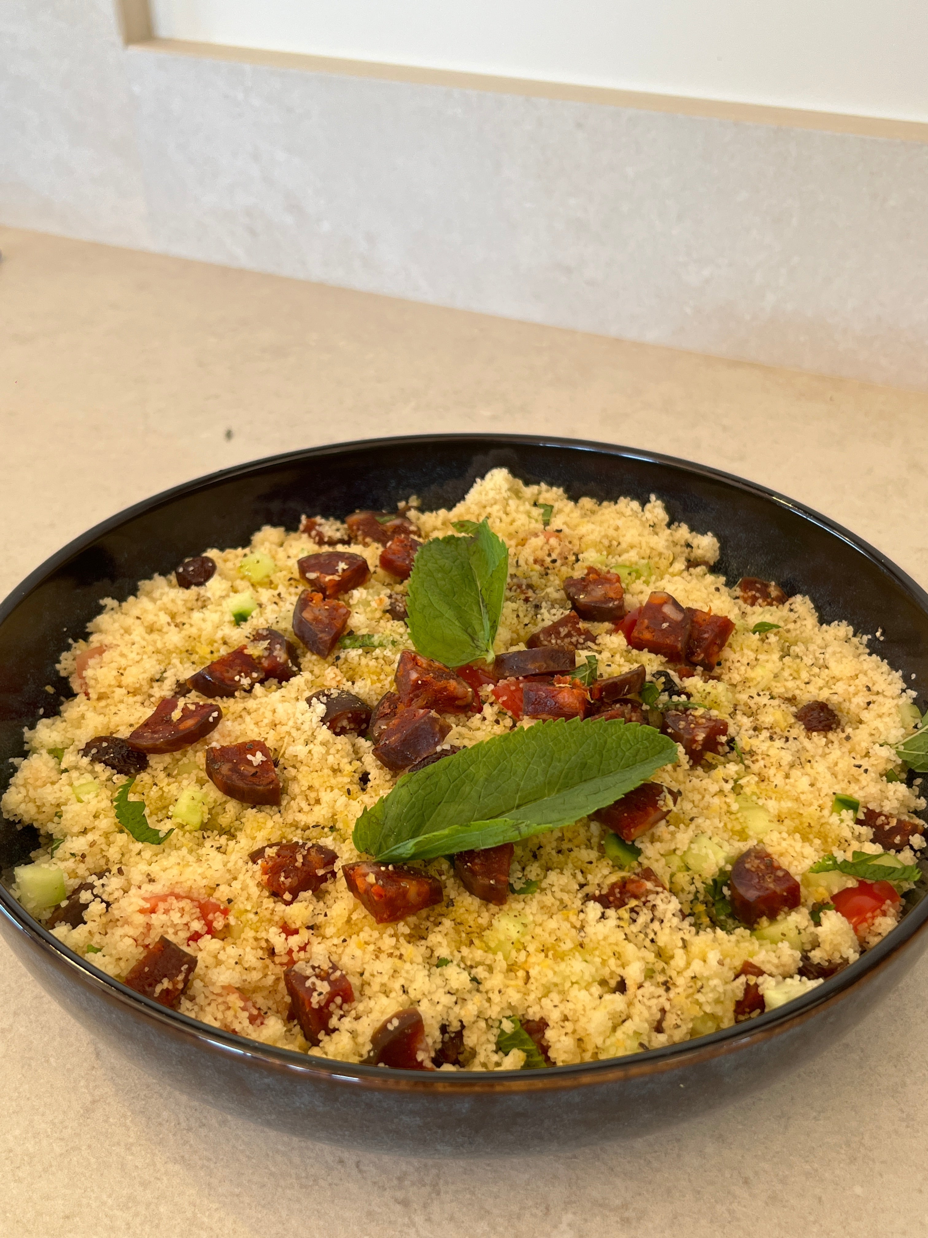 Taboulé au saucisson de sanglier