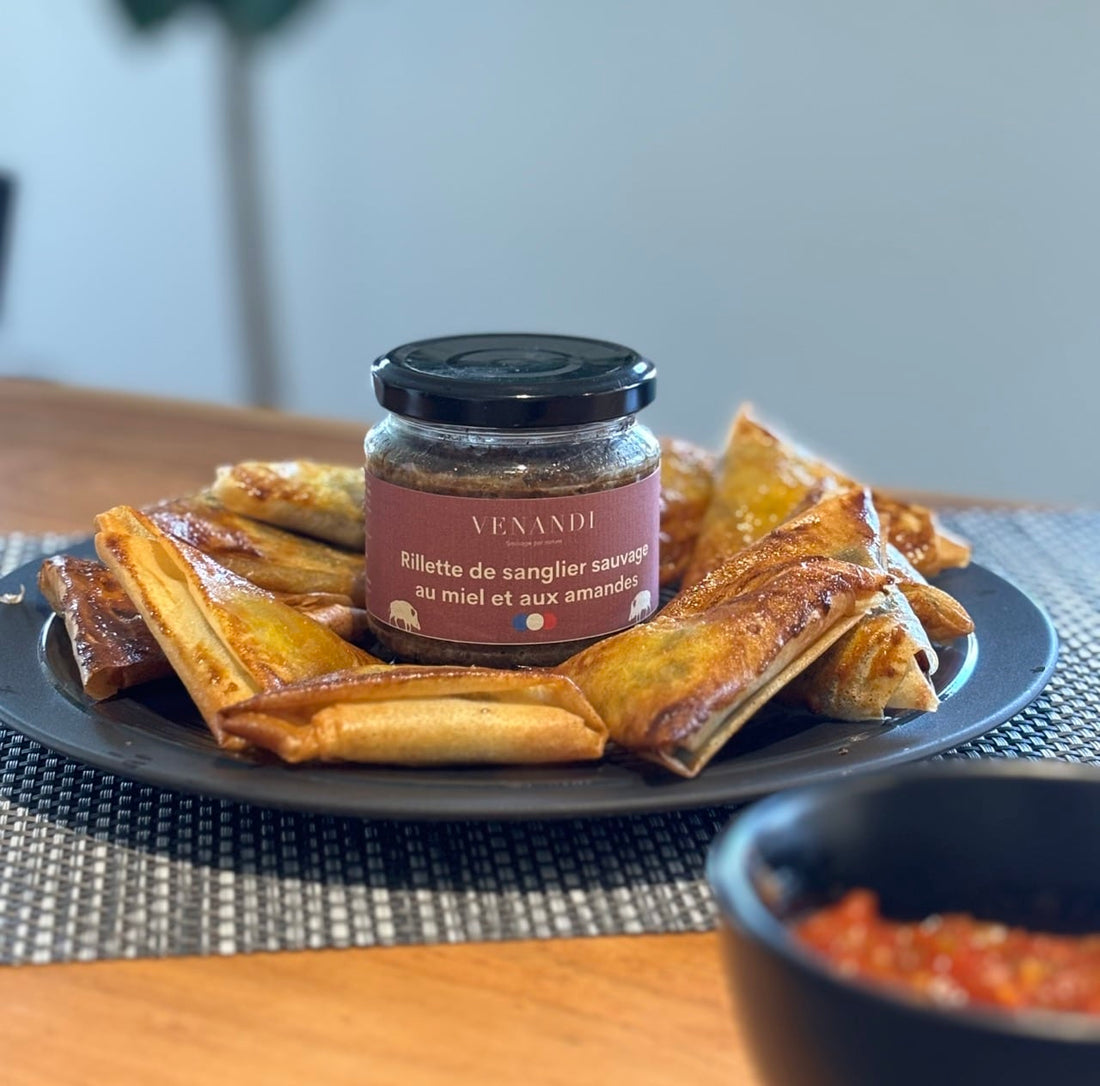 Samoussas aux rillettes de sanglier