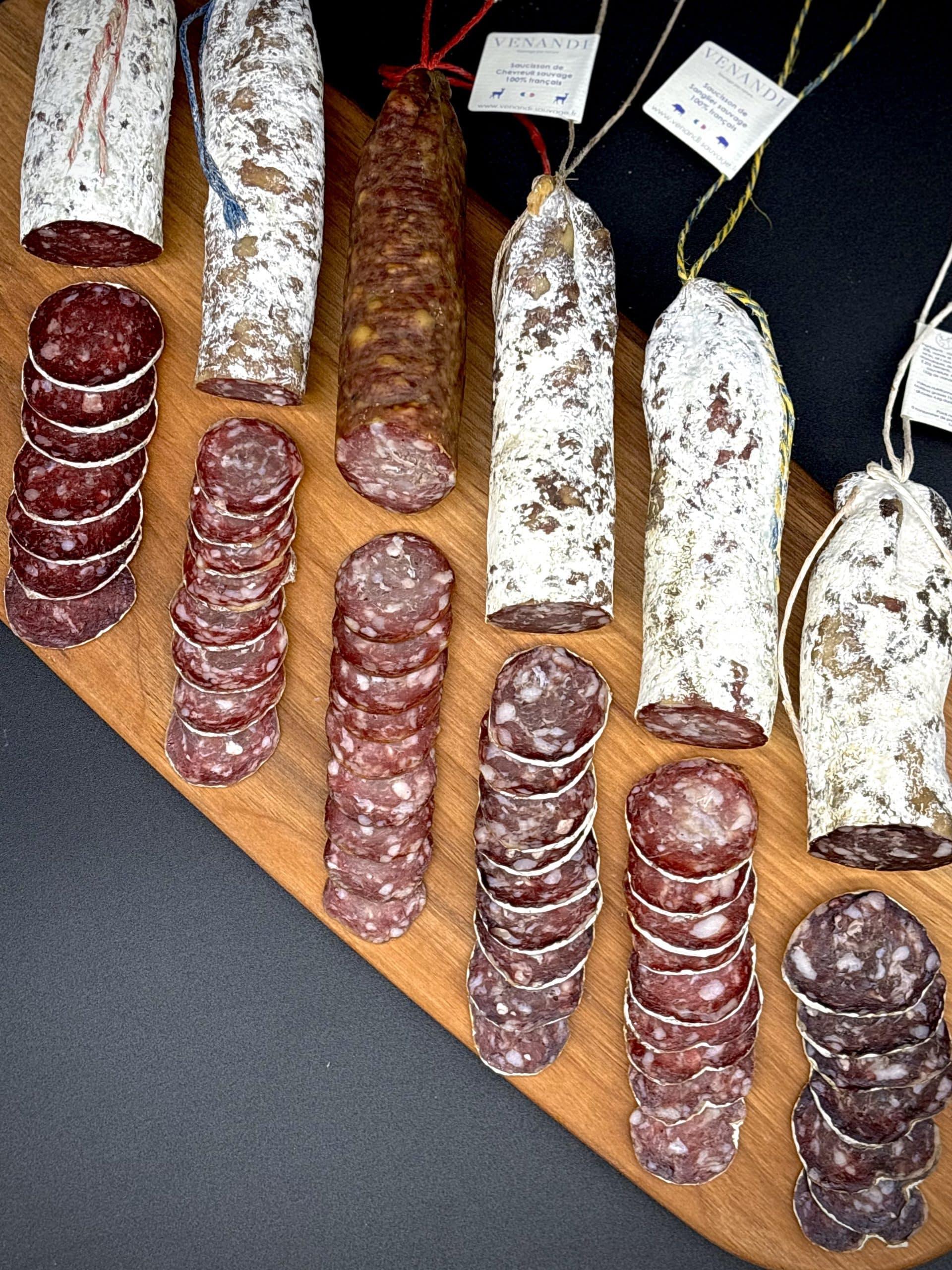 Panier complet de saucissons de gibier - 6 x 180g