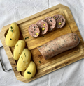 Saucisson à cuire de sanglier aux morilles et pistaches – 450g