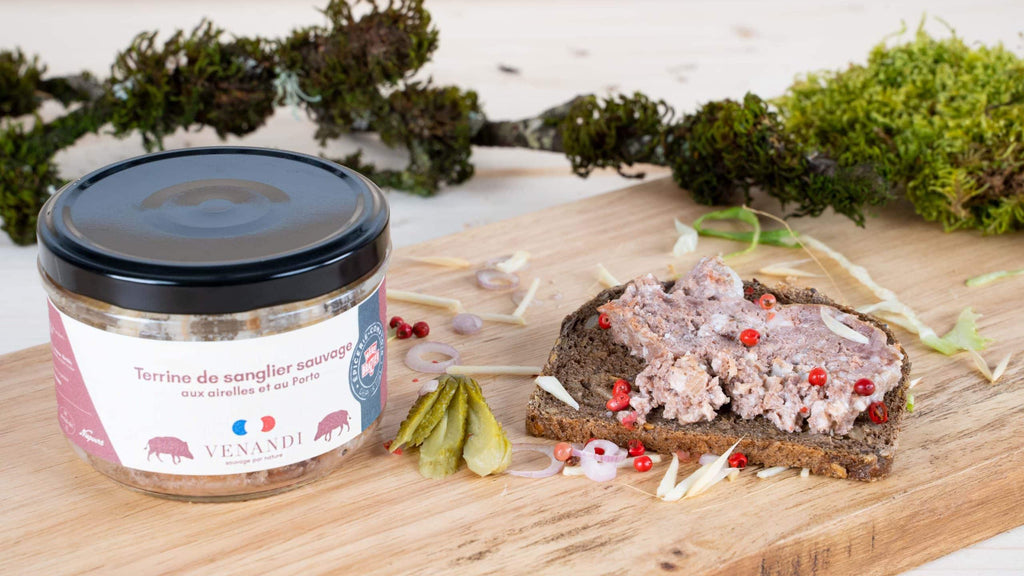 Terrine de sanglier sauvage 100% français aux airelles et au Porto