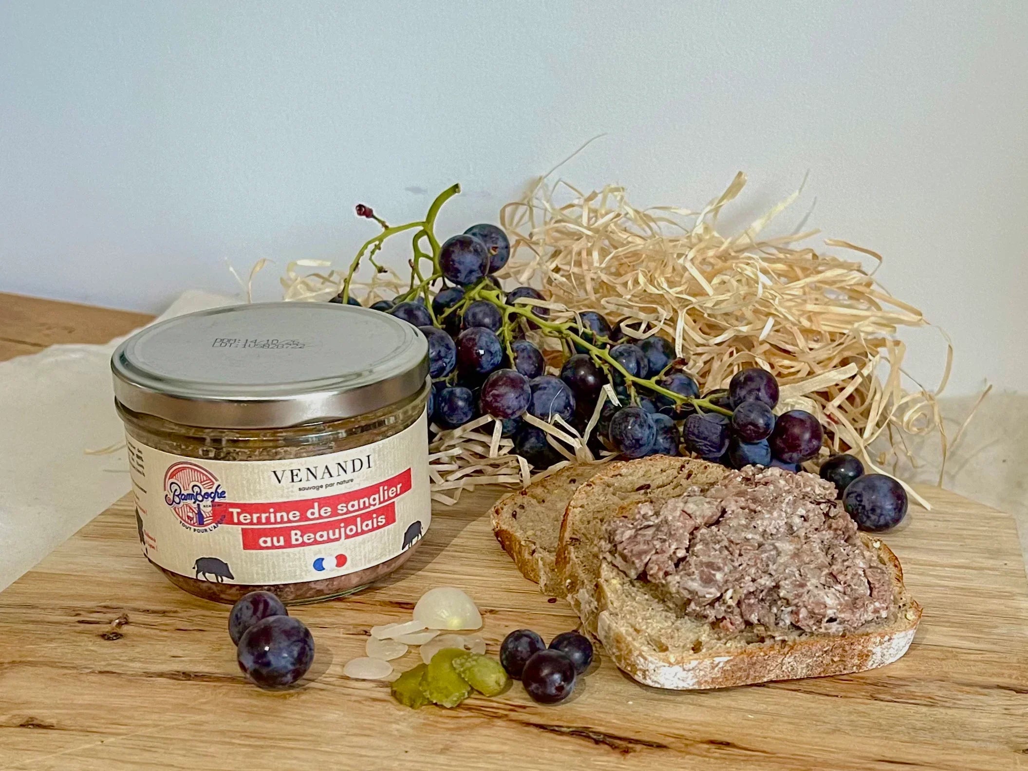 Terrine de sanglier 100% français au Beaujolais - 180g