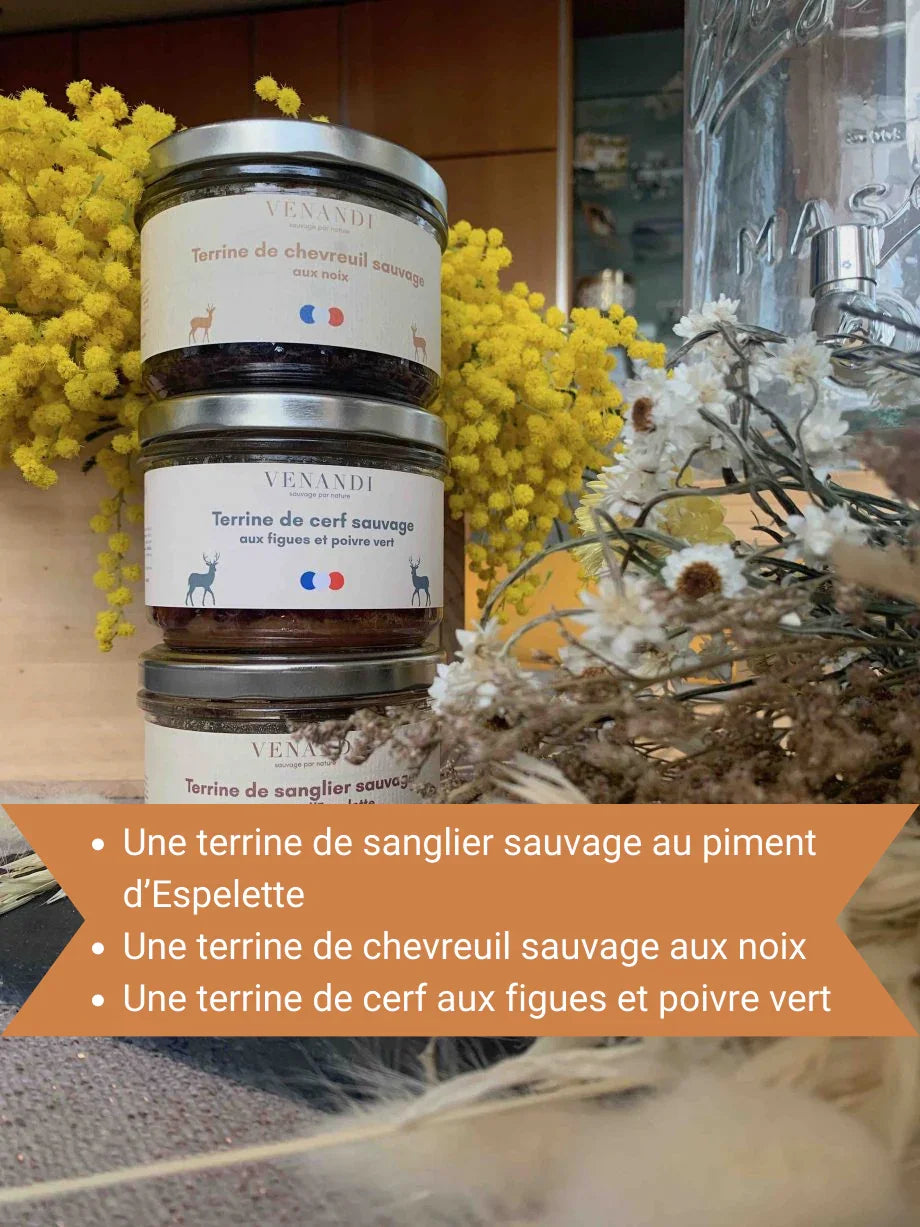 Trilogie terrines de gibier 100% français