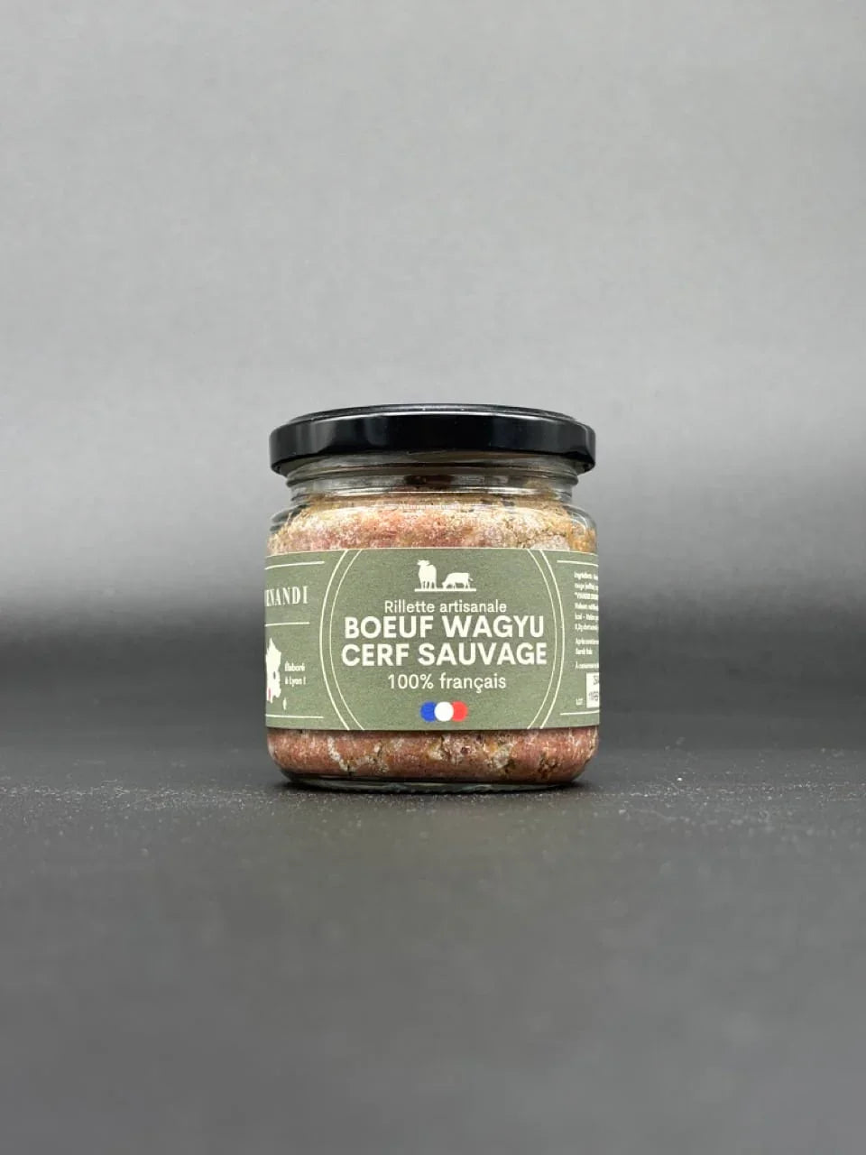 Rillette de viande de Boeuf Wagyu et cerf 100% français