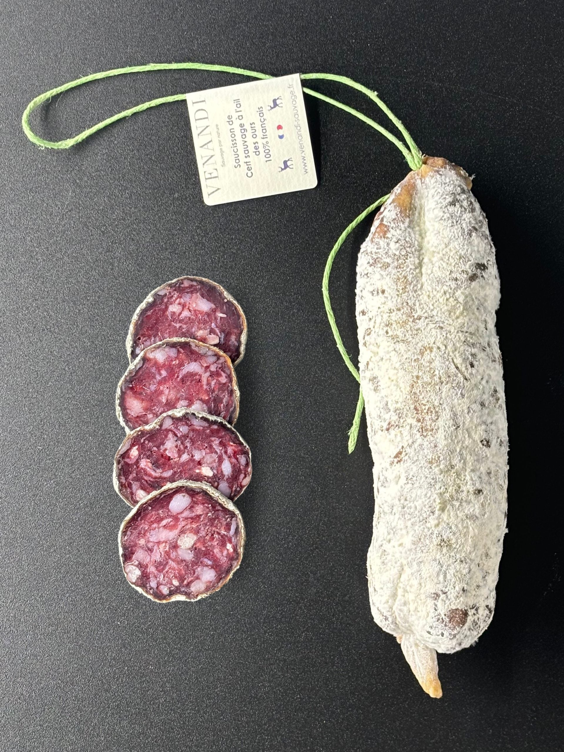 Saucisson de Cerf sauvage à l'Ail des ours 100% français