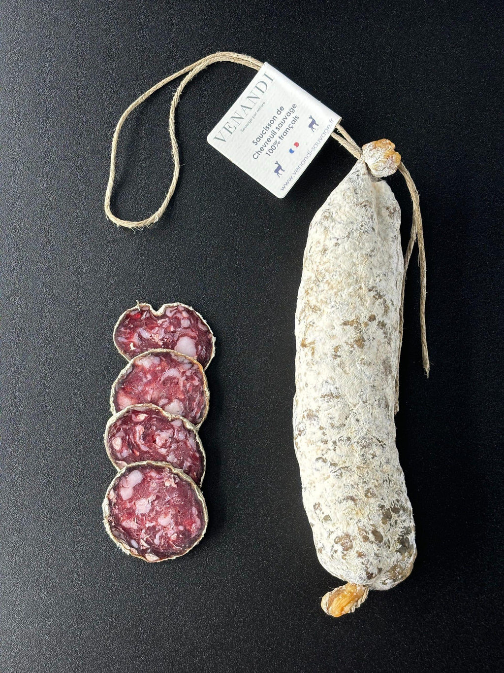 Saucisson de chevreuil sauvage 100% Français – 180g