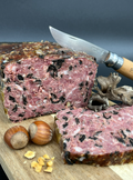Terrine de cerf 1 kg aux trompettes de la mort et noisettes