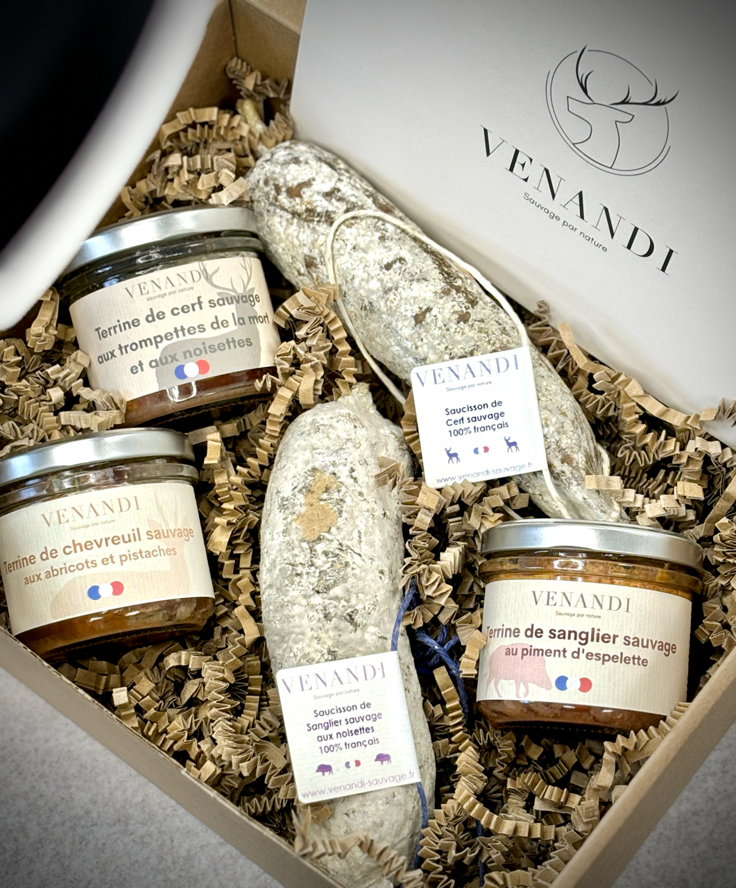3 mois de coffrets cadeaux Apéro - 5 produits de gibier