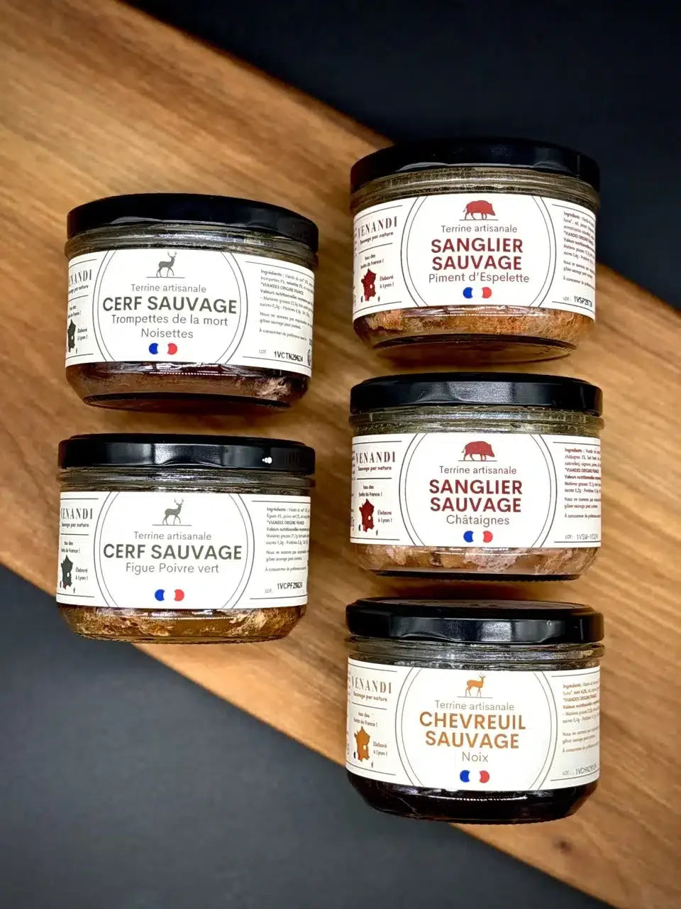 Combo 5 terrines de gibier 100% français