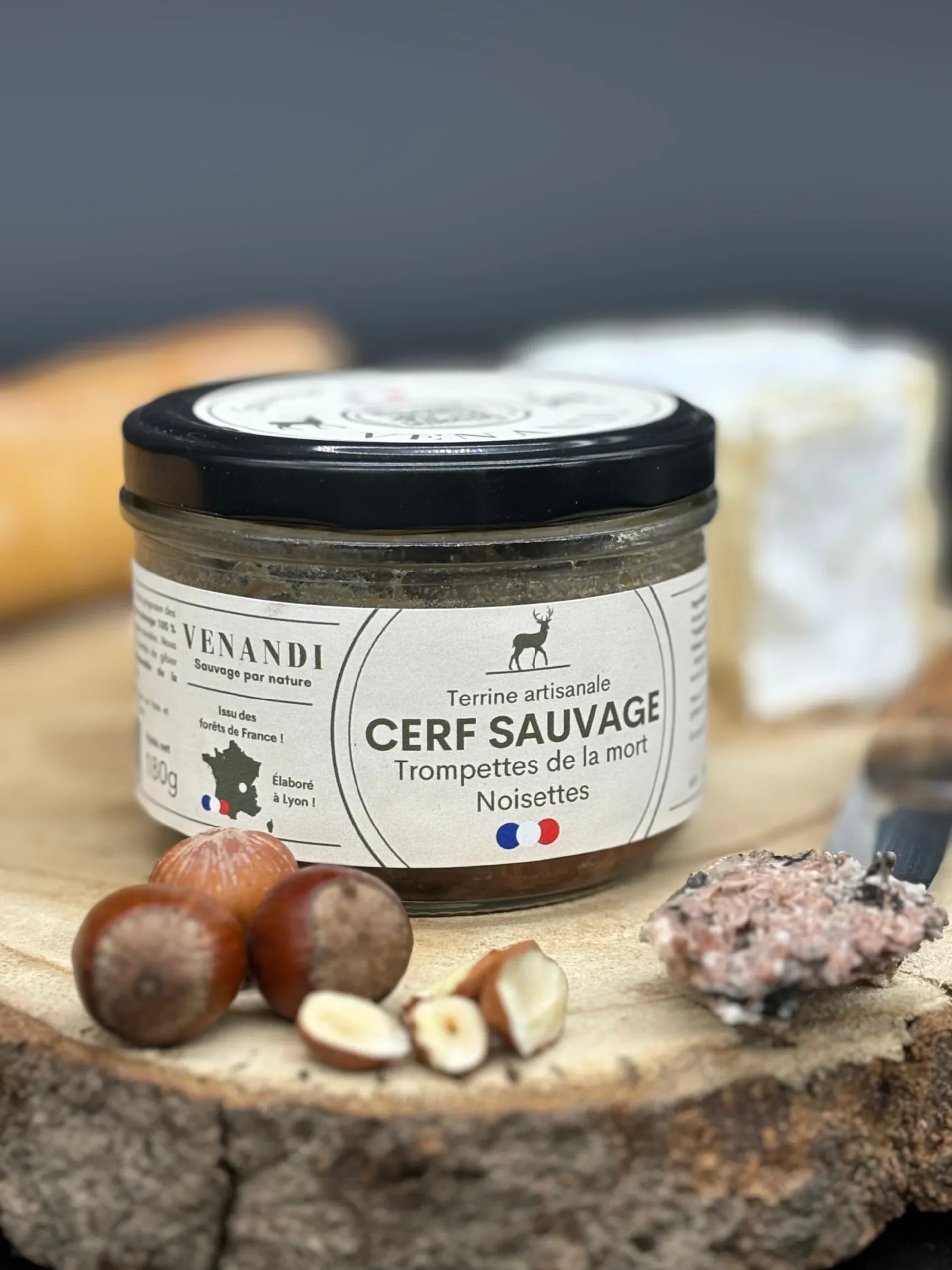 Terrine – Cerf Sauvage 100% Français / Trompettes de la mort et Noisettes