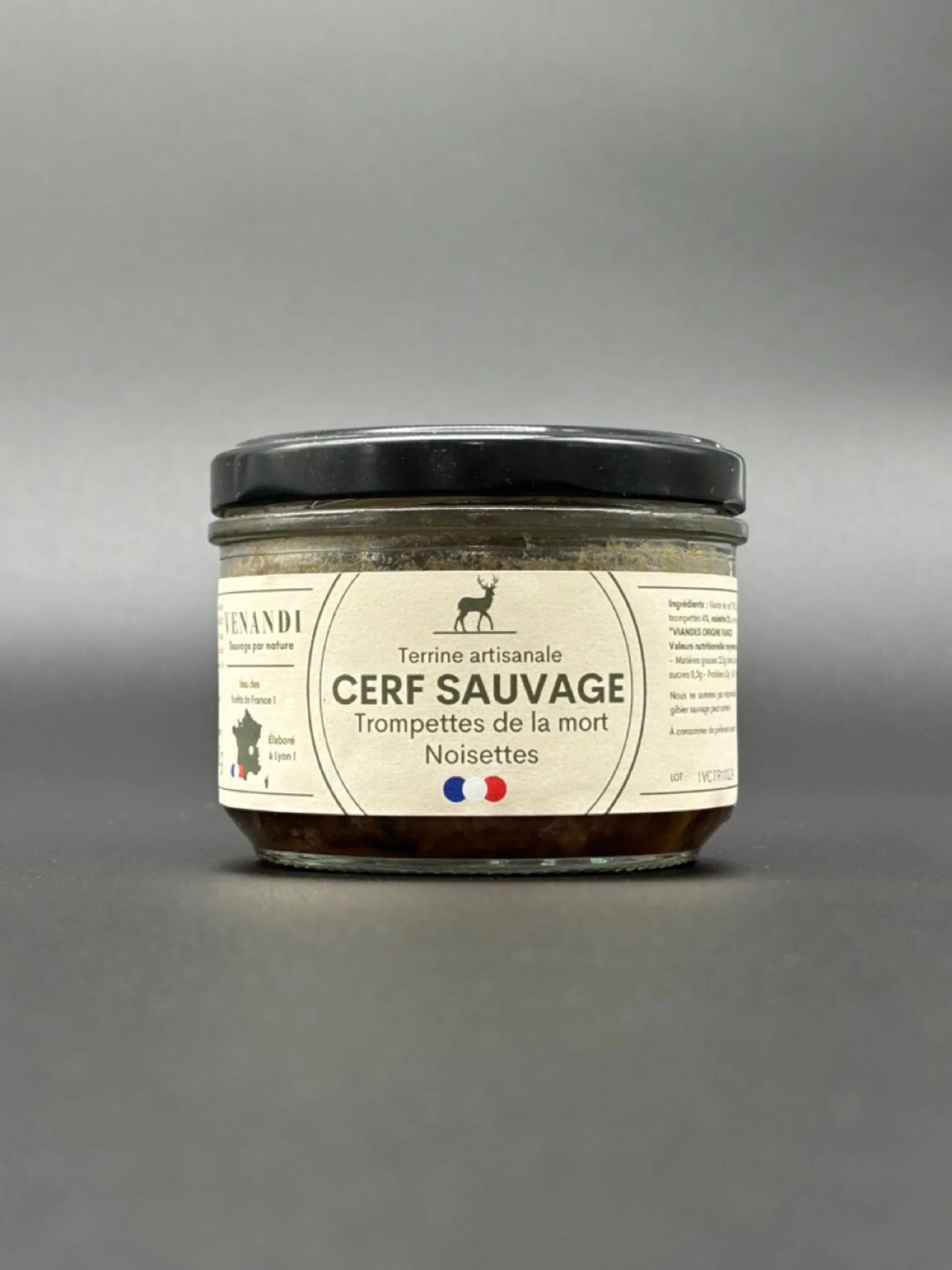 Terrine – Cerf Sauvage 100% Français / Trompettes de la mort et Noisettes