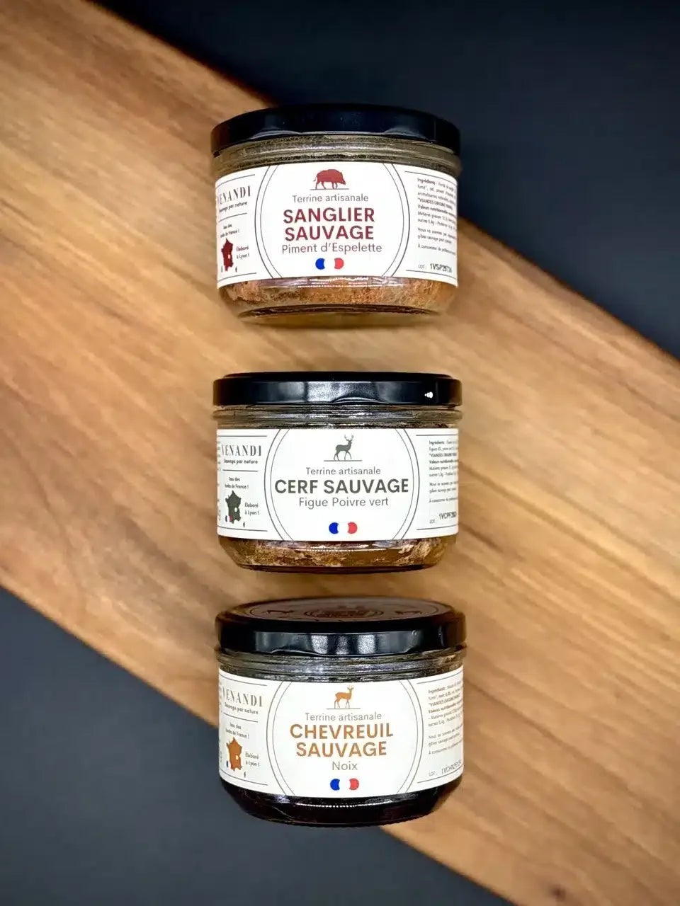 Trilogie terrines de gibier 100% français
